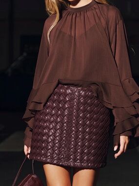 NWT Commense Faux Leather Mini Skirt